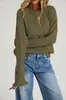 Otoño/Invierno 2026 Nueva Ropa Europea y Americana para Mujer Comercio Electrónico Transfronterizo Amazon SHEIN Venta Caliente Versátil Moda Suéter de Cuello Redondo
