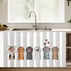 Cortina para cobrir bagunça de armário, prateleira de armazenamento, cortina decorativa para armário e balcão de bar, não requer furar, pano para cobrir porta de armário de cozinha
