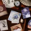 Pacote de Adesivos Fantasma Sombrio: Série de Poesia Sonhos Antigos e Pequenos Objetos, Material de Decoração de Diário Retrô Europeu, 15 folhas incluídas