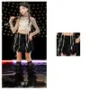 Día de Año Nuevo Danza Jazz Niñas Ropa Hip-Hop Ropa de Baile Callejero Infantil Ropa de Moda Infantil Traje Brillante Genial y Guapo para Niñas