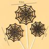 Decoración de Pastel de Halloween 2025 Adornos de Fantasma de Calabaza Murciélago Muerte Sombrero Mágico con Forma de Galleta Inserto Plug-In