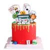 Decoración de Pastel Mahjong Adorno para Pastel de Cumpleaños Adorno para Hornear Adornos Tarjeta Ajedrez Tarjeta Adorno para Pastel de Cumpleaños
