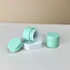 Fabricante de Materiales de Empaque para Cuidado de la Piel Shantou Plástico Verde Mate Materiales de Empaque Rectos Botella Cosmética Botella de Muestra para Crema de Ojos Crema Facial 15g