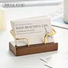 Suporte de Cartão de Madeira Maciça Criativo Suporte de Cartão de Visita para Escritório Caixa de Cartão de Visita Caixa de Armazenamento de Cartões Suporte de Cartão de Visita