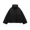 Chaqueta acolchada de algodón fina a cuadros con cuello alto y manga larga suelta con bolsillos y decoración popular de AliExpress Amazon para mujer