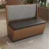 Sofá tipo booth de restaurante retro personalizado estilo Montaña Salvaje Mesa de comedor de madera maciza para cafetería, catering, restaurante Mesa y sillas de alta gama, estilo celebridad de internet