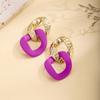 Venta transfronteriza Pendientes de cadena acrílica CCB Chapado de color UV Pendientes largos europeos y americanos Venta directa de fábrica transfronteriza