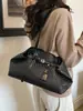Bolsa de Mão Texturizada em Tecido de Nicho Feminina 2025 Nova Moda Outono Versátil Textura de Alto Padrão Cesta de Legumes Bolsa Transversal