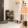 Puerta de Entrada Bolsa para Zapatos Estante de Almacenamiento Tablero Perforado Zapatero Multifuncional Apilable Pasillo Zapatero de Gran Capacidad