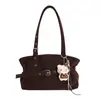 Bolsa Tote de Alta Qualidade Estilo Retrô para o Dia a Dia de Mulheres 2025 Inverno Novo Estilo Simples e Versátil Bolsa de Ombro/Axila para o Trabalho