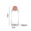 Frasco Sellado de Vidrio de Borosilicato Alto con Tapón de Corcho, Frasco de Almacenamiento para Cocina, Cáscara de Cítricos Seca, Frasco para Almacenar Miel, Contenedor Transparente