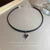 Collar de cuero con estilo dulce y moderno para mujer, estilo coreano vintage, personalizado, sencillo, combinable, elegante, cadena de moda.