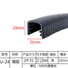 Tira de Borracha com Borda em U Anticolisão Plástico Anticorte Universal Vedação de Borda Rack de Ponte de Aço Inoxidável Tampa Protetora de Chassi Tira de Vedação