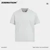 Camiseta de Manga Corta con Cuello Redondo, Corte Tridimensional Estilo Americano, Peso Pesado para Hombre ZOEWATSON, Sencilla, Transpirable, Versátil, Top de Verano