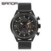 Sanda Reloj de Hombre Personalizado Impermeable Casual Negocios Tendencia de Moda Coreana Reloj de Seis Agujas para Hombre Fabricante Venta al por Mayor