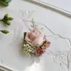 Estilo Mori rosa simulada corsage de muñeca para novia dama de honor boda boutonnière de boda flor de solapa para conferencia negocio