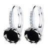 Zhenrong AliExpress Moda Coreana Cor Tesouro Diamante Redondo Argola de Orelha Brincos Brincos Cristal Colorido Zircônio Argola de Orelha