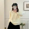 [Especial] Colección de Otoño de 100 kg para Mujeres de Tallas Grandes: Elegante y Elegante Cárdigan de Punto de Encaje Suéter Casual 0983