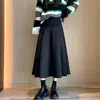 Falda Media de Maternidad Estilo Primavera y Otoño Tallas Grandes Cintura Alta Falda con Soporte para el Vientre 2026 Nueva Ropa de Maternidad Falda Línea A Falda Media Ropa de Otoño