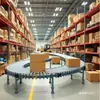 Linha de Rolos Telescópicos Móveis Transportador de Rolos Telescópico Dobrável Transportador Giratório Linha de Montagem de Correia Transportadora Carregamento e Descarregamento E18