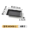 Plato Rectangular Negro Estilo Japonés Melamina Escarchada Vajilla Plato Especial para Restaurante de Hot Pot de Res Plato para Carne de Barbacoa
