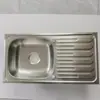 Suministro Transfronterizo Fregadero de Acero Inoxidable 100*50 Un Solo Tazón con Tabla, Lavabo para Verduras, Fregadero de Cocina Extensible Estilo Sudamericano