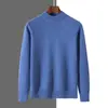 Suéter de punto para hombre con cuello alto y grosor de 7 puntos, para otoño e invierno 2026, de importación transfronteriza, camiseta básica de punto liso para hombre, prendas de punto para hombre