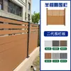 Valla de privacidad de plástico-madera para patio de villa al aire libre, barandilla de pared protectora de madera-plástico anticorrosión e impermeable, directo del fabricante