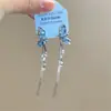 Pendientes Colgantes de Borla de Mariposa Incrustados de Diamantes, Pendientes con Gancho para la Oreja Estilo Resort de Playa de Verano, Pendientes de Diseño Elegantes