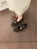 Sapatos Mary Jane de estilo coreano para noite, estampa de leopardo, peludos, para mulheres, outono e inverno 2026, novos sapatos de algodão quentes com forro de fleece