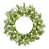Guirnalda de plantas artificiales transfronteriza, corona de margaritas y hierba de eucalipto, decoración de puerta, flores artificiales de plástico, plantas acuáticas, colgante de decoración de boda