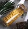 Pote de Vidro para Armazenamento de Grãos de Café e Alimentos da Cozinha com Fecho Hermético Tampa de Madeira Encaixe Hermético Frasco de Vidro para Armazenamento de Café