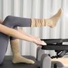 Calcetines de Yoga Largos con Bucles de Felpa, Absorbentes de Sudor, Antideslizantes, para Fitness, Baile, Aeróbicos, Calcetines Deportivos de Pilates sin Costuras para Mujer
