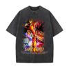 Camiseta de manga corta con estampado digital para hombre y mujer, estilo informal, holgada y combinable, de American Heavy Industry.