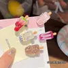 Pinza para el Cabello Dulce con Lazo para Niñas, Pinza de Pato para Flequillo Lateral, Bonito Pasador Accesorio para el Cabello para Verano