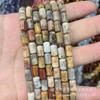 Cuentas cilíndricas de ágata de ojo de tigre de 6 x 10 mm, cuentas sueltas para pulseras, accesorios para manualidades