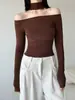 Top de punto con cuello halter estilo francés inspirado en Hong Kong, estilo Té Rojo, Cumpleaños, Compromiso, Navidad, Año Nuevo, Suéter Sexy Rojo Angora