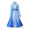 Vestido de Vacaciones Falso de Dos Piezas con Estampado de Aisha de Frozen 2 para Niños Vestido de Princesa Europeo y Americano Aina Vestido Navideño para Niños