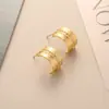 Pendientes de Pin de Oro Real Plateado Cobre Pendientes de Abanico de Lujo Ligero Retro Sentido Avanzado Moda Elegante Elegante Joyería Única para Orejas