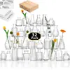 Jarrón de Vidrio Retro Estilo Chino, Jarrón de Vidrio para Arreglos Florales, Adorno de Jarrón Decorativo Pequeño y Fresco