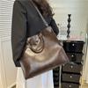 Bolsa tote para mulheres este ano nova moda simples grande capacidade bolsa de ombro retrô portátil pasta de trabalho para o dia a dia