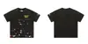 Camiseta holgada de cuello redondo con estampado de manga corta de la marca de moda estadounidense, estilo retro desgastado, estilo vintage, para hombre.