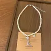 Collar con Colgante de Estrella de Cinco Puntas Tachonada con Diamantes Estilo Francés Vintage, Cadena para Clavícula con Perlas de Gama Alta de Nicho, Accesorio de Moda de Lujo Ligero para Mujeres