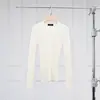 Camiseta Base Adelgazante de Ajuste Delgado Warren Sea Dragon Cindy, Suéter de Manga Larga de Punto Fino de Canalé de Lana Merino para Mujer