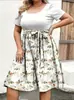 Vestido casual moderno europeu e americano transfronteiriço da Amazon, com blocos de cor estampados, sem mangas, acinturado, em tamanhos grandes, disponível em estoque