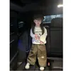 Ropa infantil estilo coreano, conjunto de otoño para niñas, camiseta casual de Mickey a la moda y pantalones de estampado de leopardo modernos, conjunto de dos piezas