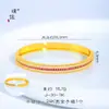 Pulsera de Oro Brillante de 24 Quilates con Tres Filas de Diamantes y Rosa Roja Destellante con Hebilla de Alta Gama para Mujer, Mismo Estilo de la Tienda de Oro Puzuo