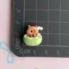Lindo Caricatura Coco de Agua Capibara Animal Resina Accesorios Funda para Teléfono Móvil Cuerda para el Cabello Pegamento de Crema DIY Pasador Joyería