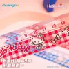 Produto Autêntico Novo Desenho Animado Série Família Sanrio Conjunto de Réguas Triângulo Prato Transferidor Régua Conjunto de Papelaria 15cm