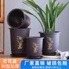 Nuevo Macetero Especial para Orquídeas de Resina Engrosada Imitación Arena Púrpura Profundizado Simple Grande para Clivia Maceta de Plástico Cerámico